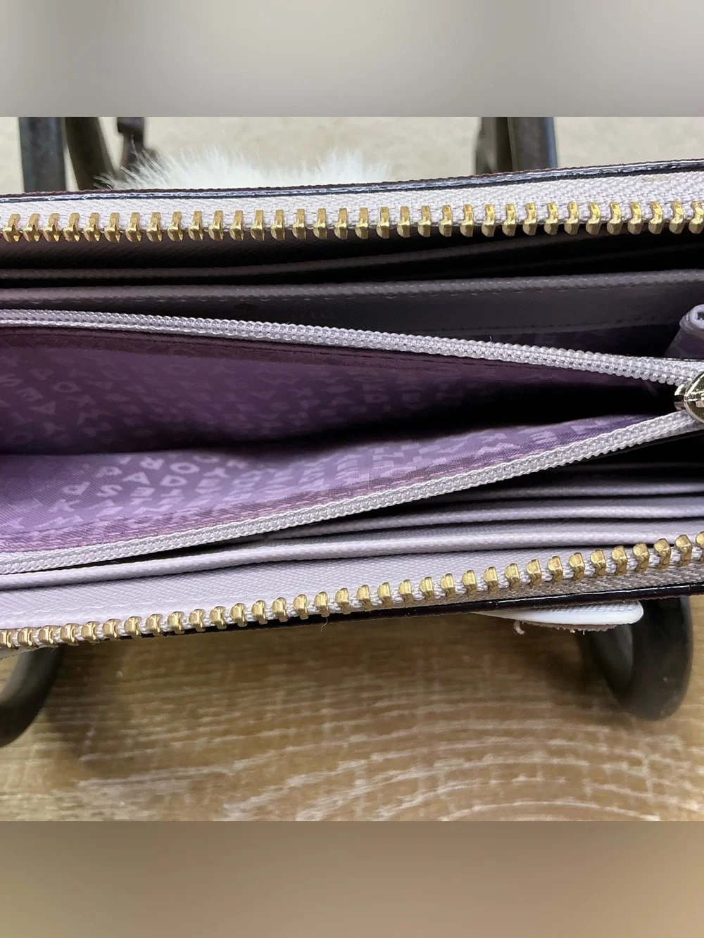 kate spade Hop To It Rabbit Neda Zip Around Wallet in Nouveaux Neutral (Lilac)